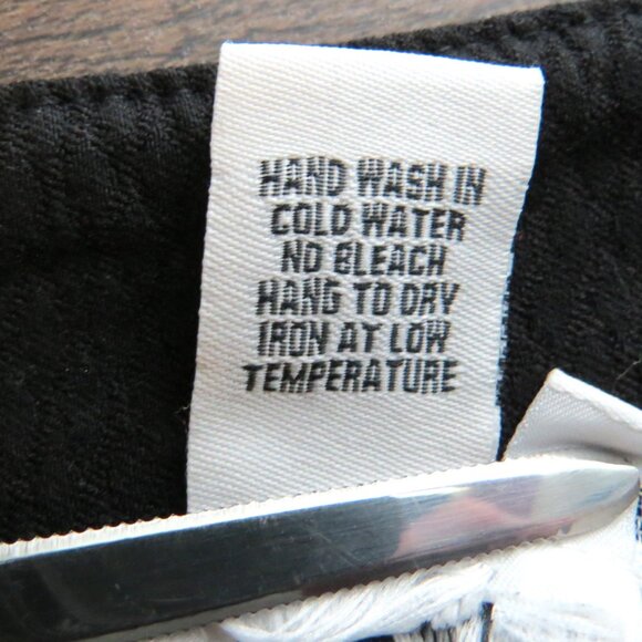 Jules & Leopold Black Diamond-Textured Slim Stretch Pull-On Trousers Size Small - Picture 8 of 8